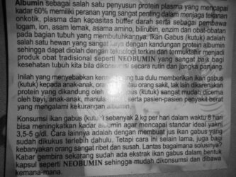 Neobumin Ekstrak Ikan Gabus atau Ikan Kutuk