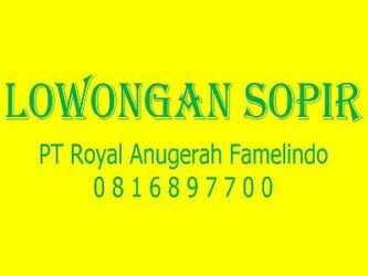 Lowongan Kerja Sopir