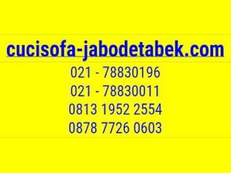 Jasa Cuci Sofa, Karpet, Springbed, Jok Mobil Jabodetabek