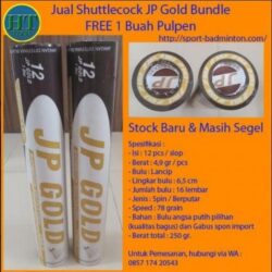Jual Shuttlecock/Kok Bulutangkis Badminton JP Gold Bundle (2 Slop)