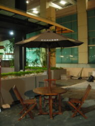 Meja Payung Outdoor (Umbrella Table Set) Jati Asli. Clearance Sale Up To 50% Discount!!