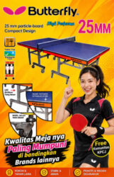 Jual Meja Pingpong Butterfly – Kualitas Premium & Desain Kompak!