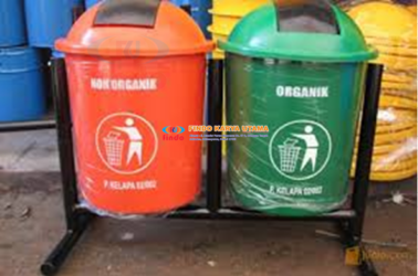 Tempat Sampah Bulat Gandeng Dua 652 / Tempat Sampah