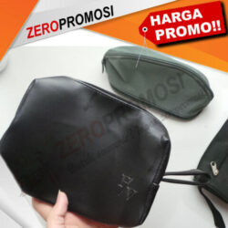 Pouch Custom Logo Tas Kosmetik Dompet Multifungsi Souvenir Branding Perusahaan
