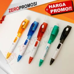 Pen Senter LED Custom Logo Untuk Souvenir Natal dan Promosi Perusahaan