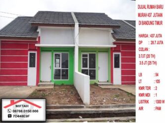Dijual Rumah Baru Murah 219 Jutaan Di Bandung Timur