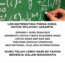 Les Privat Matematika Kimia Fisika Jakarta