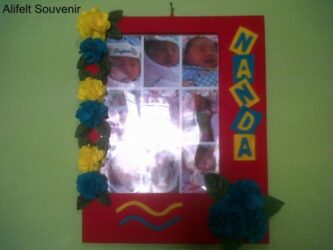 Craft Pigura Frame Bunga Flanel