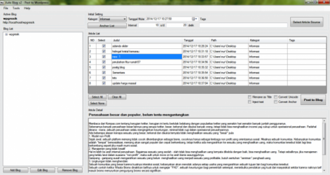 Aplikasi Posting Massal Ke Blog WordPress